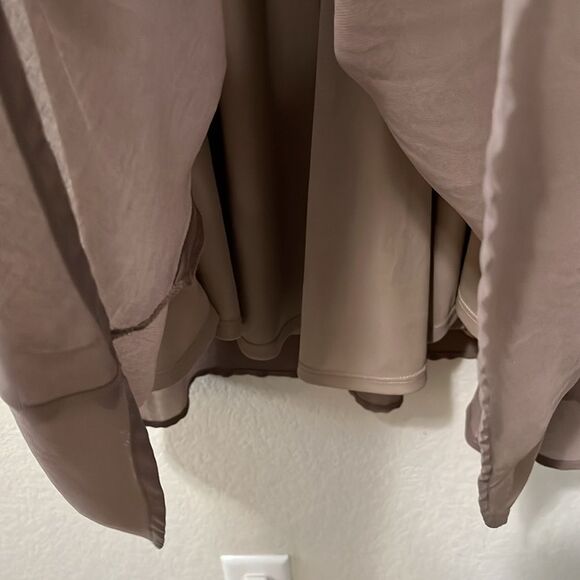 SHOW ME YOUR MUMU Beige/Brown Lace Up Mini Dress, Size S - Picture 5 of 9